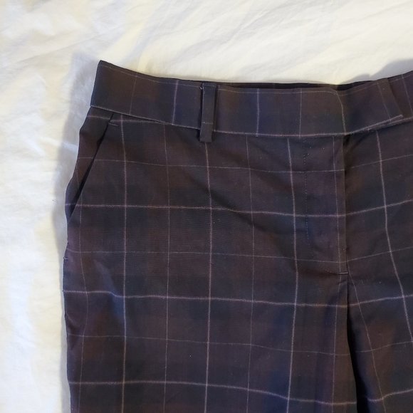 Women's suit pants navy and burgundy checkered - Picture 2 of 2